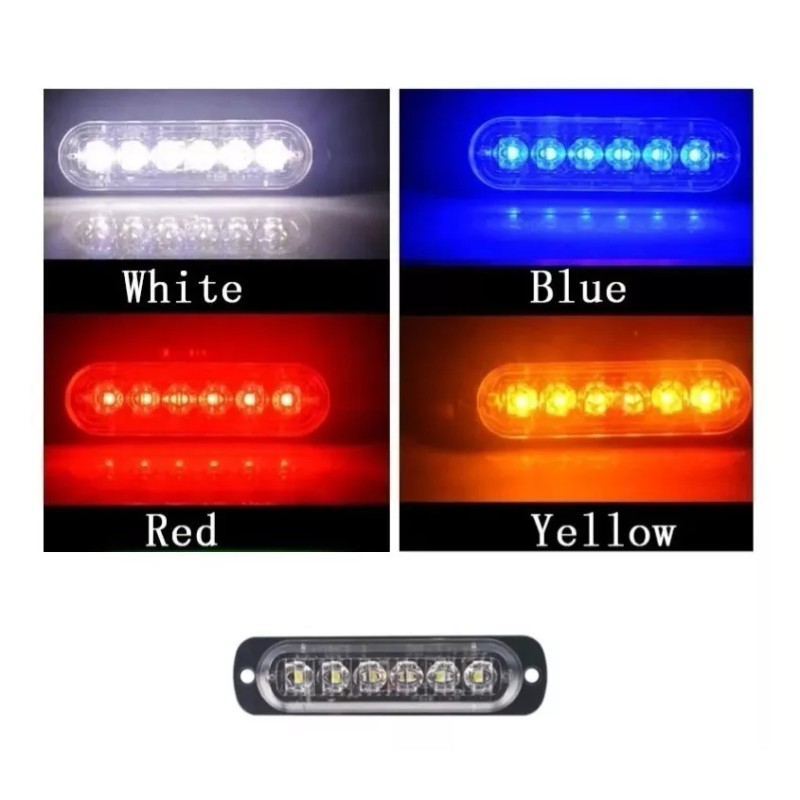 Corp.Res Electronics Par Estrobo Slim Moto Auto Codigos 9 Patrones