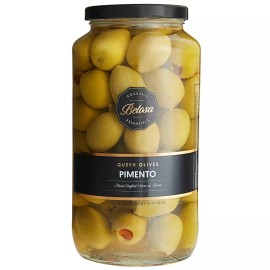 Belosa Stuffed Queen Olives 32 oz Jars, Cocktails (4 Flavors To choose From) - Jalapeno & Garlic Stuffed