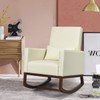Giantex Upholstered Rocking Chair, Modern High Back Armchair, Comfortable Rocker