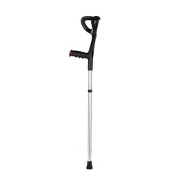 Lightweight Foldable Forearm Crutch, Aluminum Walking Stick,Height Adjustable, Ergonomic Handle with Comfortable Grip 2ZG-02BM (Silver)