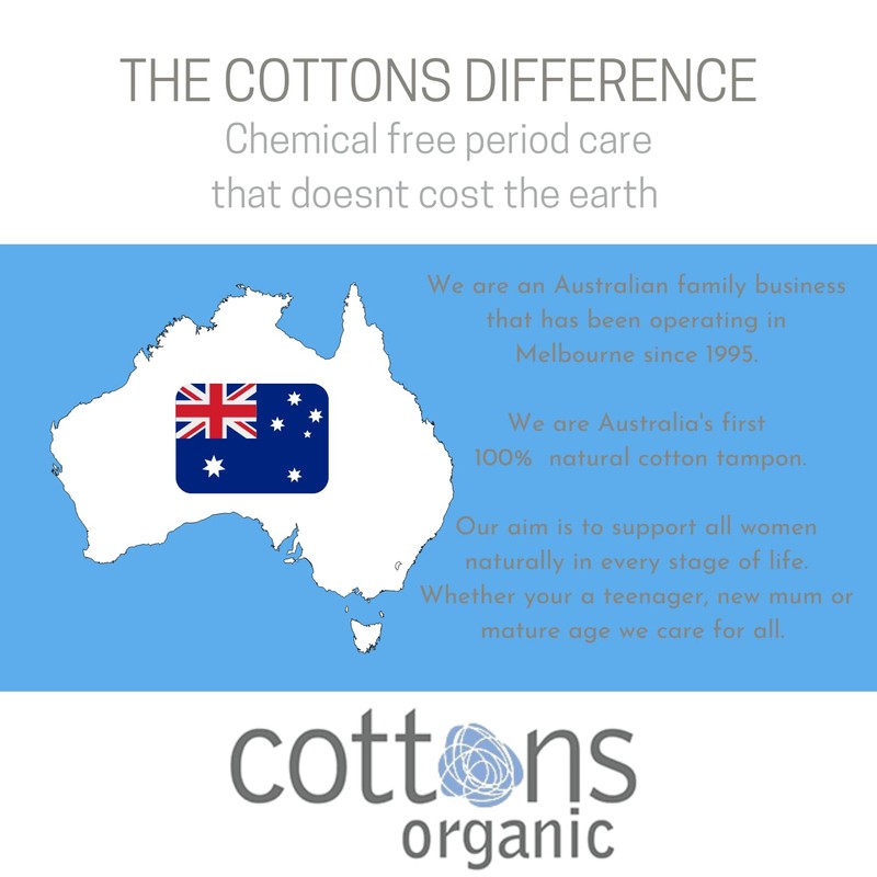 Cottons 100% Natural Cotton Teen Tampons, Mini (Light Flow), tampons