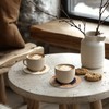 Hushee 12 Pcs Cowhide Coasters Round Natural Leather Cowhide Drink