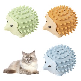 Gxhong Catnip Ball Cats, 3 Pieces Cat Catnip Ball, Catnip Balls with Coloured Hedgehog Casing, 360° Rotatable, Catnip Toy for Walls, Floors, Chair Legs