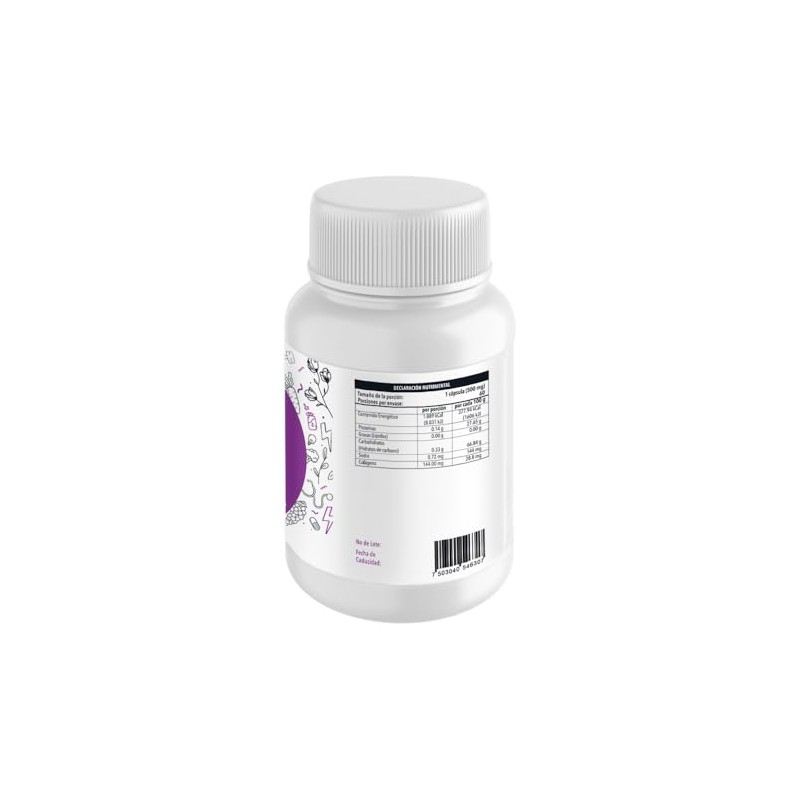 Colágeno Plus, Cápsulas de 500 mg, 60 Cápsulas por Frasco
