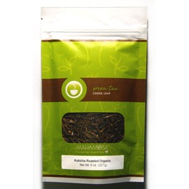 Mahamosa Kukicha Roasted Organic Tea 8 oz, Japan (Japanese) Green Tea Loose Leaf (Looseleaf)