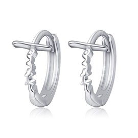 Faith Hoop Earrings Sterling Silver Faith Jewellery Faith Gifts for Women Girls