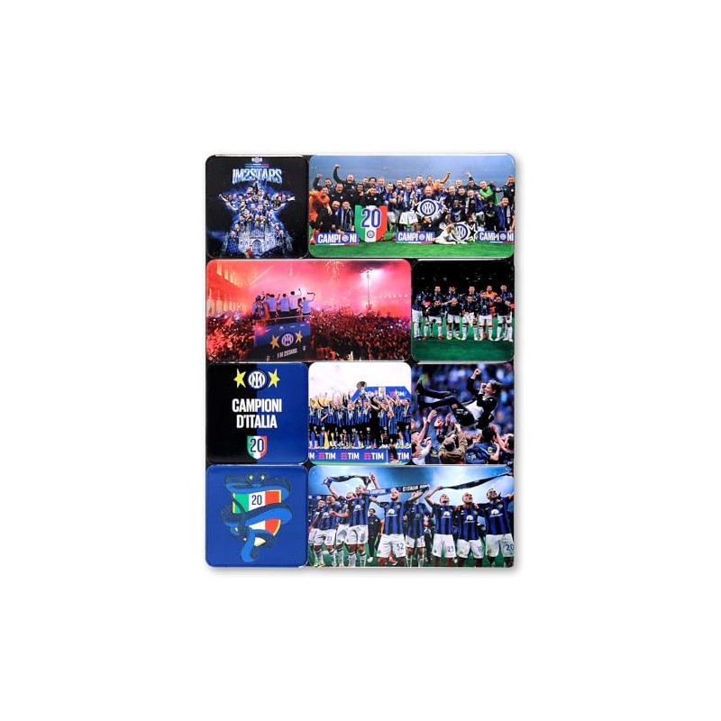 Inter, MAGNETI Campioni d'Italia 2023/24 Children's IM Set, Black/Light Blue,