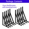 Shelf Bracket JINLINY 10 Pack Triangular Design Metal Shelf Supports