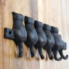 Dulton HL4360-6ABK Iron Parts Cat Hook Antique Black Height 3.5