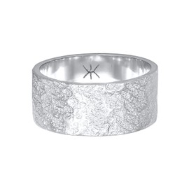 Kuzzoi Men's 925 Sterling Silver Band Ring, 9 mm, Cool Used Look, Size 60 - 66, Polished, Rock & Gothic & Fantasy