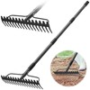 JAOTREL 48'' Bow Rake Heavy Duty Garden Rake with Stainless