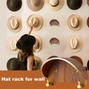 yunmanqiji 2 Pack Cowboy Hat Rack, Wooden Satin Finish Hat