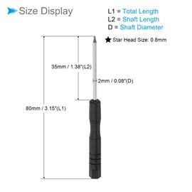 CoCud Mini Star Head Screwdriver, 0.8mm Star Head, Micro Precision Screwdrivers - (Applications: for Watches Repair), 10-Pieces