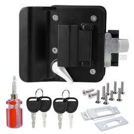 Nstarsmotor Upgraded RV Travel Trailer Entry Door Lock (2 Pack), RV Door Latch with Paddle Deadbolt and Keys, Zinc Alloy Metal Door Latch for Camper Cargo Hauler