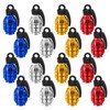 16-Piece Grenade Valve Cap, Dustproof Valve Cap, Metal Valve Nozzle,