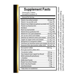 Joint Matrix PRO Natural Complex - msm Powder, msm Capsules, Flexibility and Balance for Seniors, Antioxidant Immune Support, Support Mobility - 1 Bottle 90 Tablets