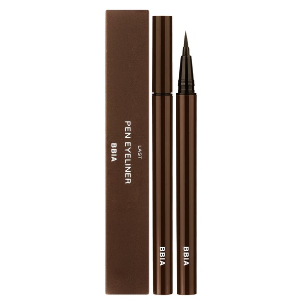BBIA Last Pen Eyeliner, Waterproof Ink Type Liquid Eyeliner, Powerful Multi-Proof, Quick Drying, Long-Lasing, Precise Flexible Brush for Easy Drawing, No-Skip Eye Liner, K- Beauty (03 CHOCO BROWN)