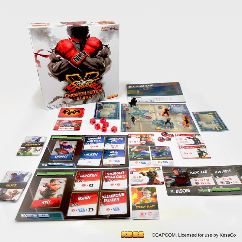 Street Fighter V: Champion Edition Legends Board Game; Combat-Filled globtrotting