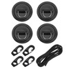 PATIKIL D-Ring Patch, 4 Pcs Stainless Steel D-Ring PVC Patch