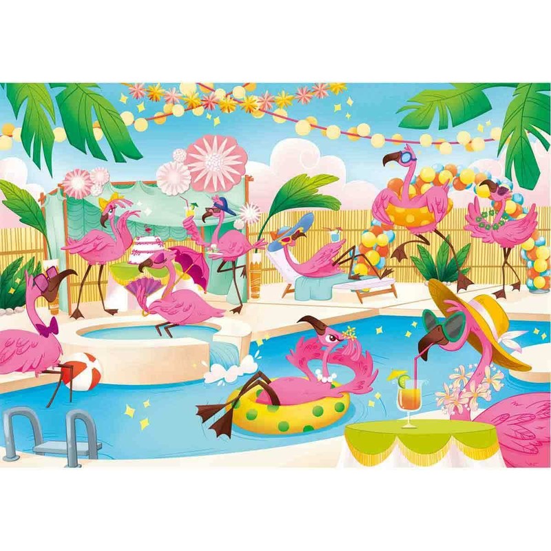 Clementoni - 20151 - Brilliant Puzzle Puzzle-Flamingos-104 Pieces