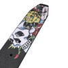 ED HARDY Men's 38mm Skulls & Roses Print Studded Belt