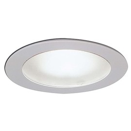 Nora Lighting NL-426W 4 Inch Flat Frosted Lens Trim With White Reflector Round White