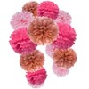 Rose Gold Hot Pink and Pink Paper Flower Tissue Pom