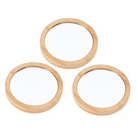 FRCOLOR 3Pcs Portable Round Mirrors Compact Makeup Mirrors for Travel Lightweight Durable for Special Occasions Everyday Use