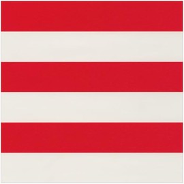 Caspari Awning Stripe Red & White Roll Wrap - includes 3 Roll