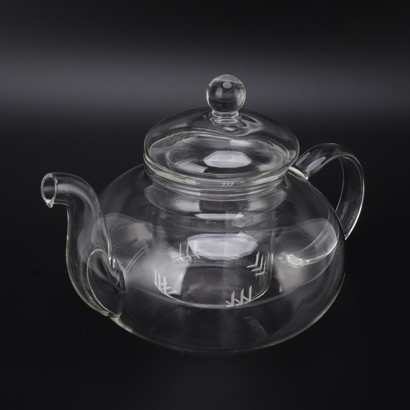 680ml Glass Teapot with Filter Heat Resistance Transparent Tea Kettle