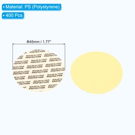 PATIKIL 45mm/1.8inch Pressure Sensitive Seal, 400 Pack Adhesive PS Foam Lid Cap Liners Resistant Tamper with Dustproof Paper Back for Plastic Glass Jar Bottle Cap Seals