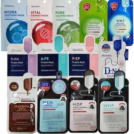 Mediheal Mask Pack Tea Tree Placenta NMF WHP HDP MEN Daily Mask Proatin Hand Mask 1 Sheet / 메디힐 마스크팩 티트리 태반 NMF WHP HDP MEN 데일리마스크 프로아틴 핸드마스크 1매