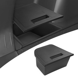 Karltys Rear Trunk Storage Box for Chevy Trax 2024 2025 Accessories, Trax TPE Side Trunk Storage Bin with ABS Lid Rear Corner Trunk Organizer Waterproof Interior Accessories