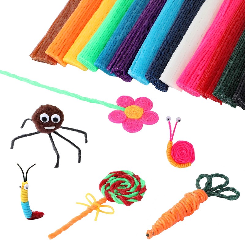 UPINS 1000PCS Wax Craft Sticks Bendable Sticky Wax Yarn Sticks