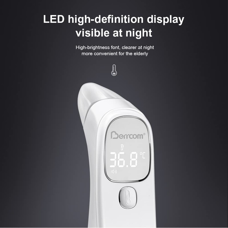 Berrcom Forehead and Ear Thermometer for Adults and Babies, Digital