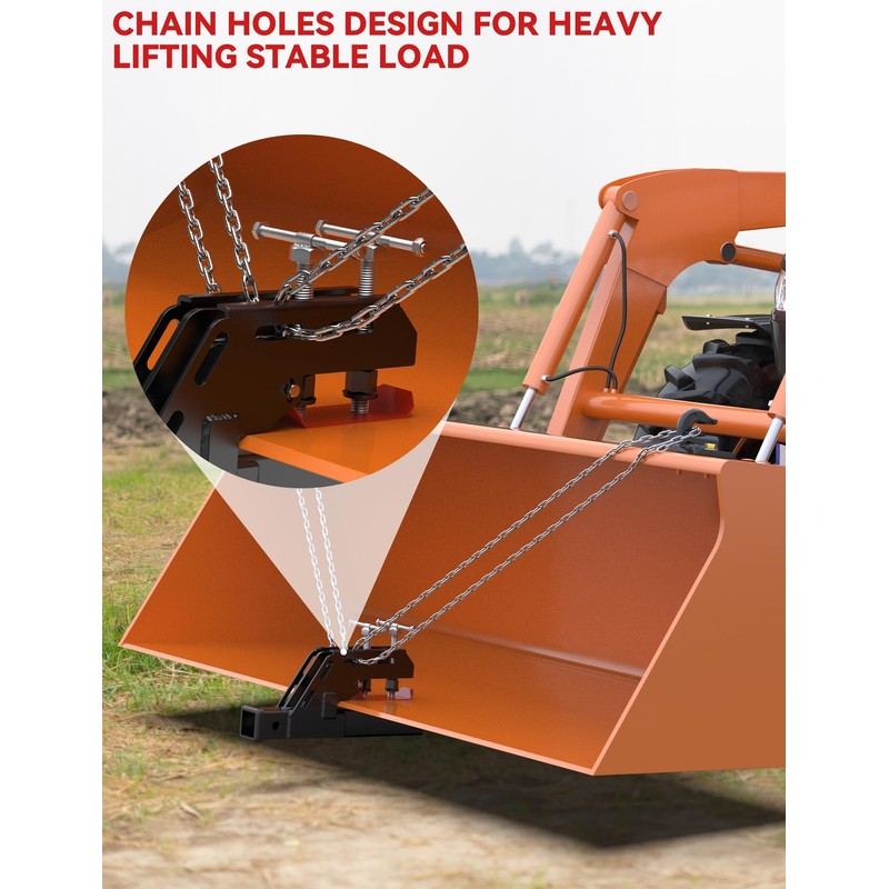 2025 New Upgraded Tractor Clamp on Trailer Hitch Receiver, Tractor