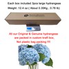 ZooeyRoose 3 pcs Light Blue Artificial Hydrangea Flowers 21" Lifelike