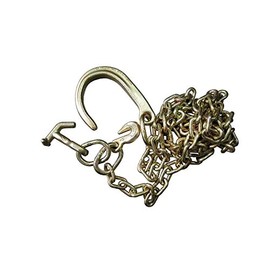 TOW CHAIN WITH J HOOK SHORT SHANK + TJ + GRAB HOOK 5/16 x 10ft WRECKER TRUCK TRAILER TIE TOW CABLE TRACTOR CAR CARRIER HAULER CONSTRUCTION 0900136