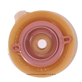 Assura Non-Convex Standard Wear Skin Barrier Flange with Belt Tabs-Pre-Cut: 1 3/16" (30 mm) Color Code: Red - UOM = Box of 5