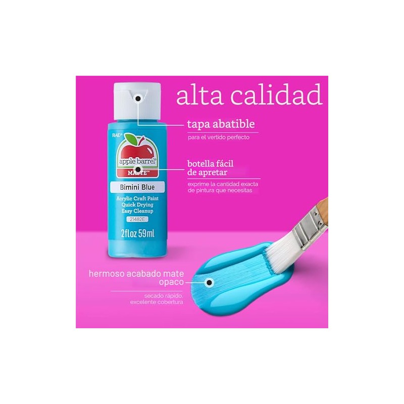 Pintura acrílica Apple Barrel en varios colores (2 onzas), 20501,