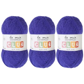 La Mia Club 3 Skein Yarn,%100 Exclusive Polyamide, 3.5 Oz (100 g) / 169.5 Yrds (155 m), Sax Blue - 613