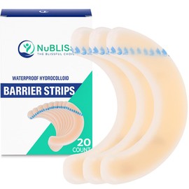 20PCS Ostomy Barrier Strips – Elastic, Leakproof, Waterproof Ostomy Tape for Skin - Hydrocolloid Ostomy Supplies - Medical-Grade Adhesive Seal Strip for Ileostomy, Urostomy, Colostomy Bags