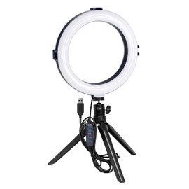 Vidpro RL-8 8" Inch LED Ring Light Kit with Mini Tripod and Ball Head. USB Powered for Portraits, Makeup, Modelling, Vloggers, Macro Photos and YouTube. Variable Color Temperature 2800K 4500K 6500K