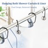 Bathway Shower Curtain Rings, Bathway Shower Curtain Hooks, Black Shower