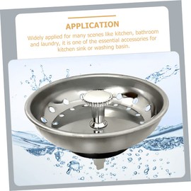 Operitacx 4 Stück Waschbeckenstopper Abflussstopper Küchenspüle Abfall Waschbeckenabdeckung Sink Stopper Kreisförmig Fangen Waschbecken Entblocker Abflüsse Stecker Rostfreier Stahl Silber