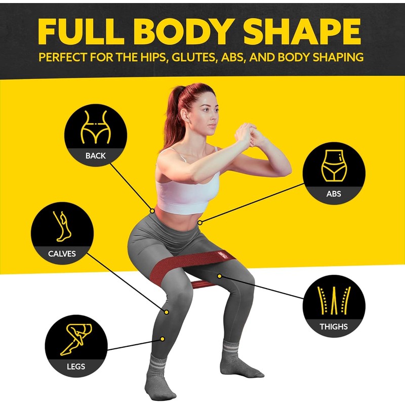 Fabric Resistance Bands for Legs - Workout Bands Resistance Bands