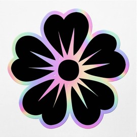 Holographic Decal Stickers of Beautiful Florals Premium Waterproof Vinyl Decal Stickers for Laptop Phone Accessory Helmet Car Window Mug Tuber Cup Door Wall Decoration ANDVER3d9286bHO