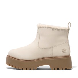 Timberland Women's Stone Street Mid Warm Lined Boot, Natural Nubuck, 10 Medium