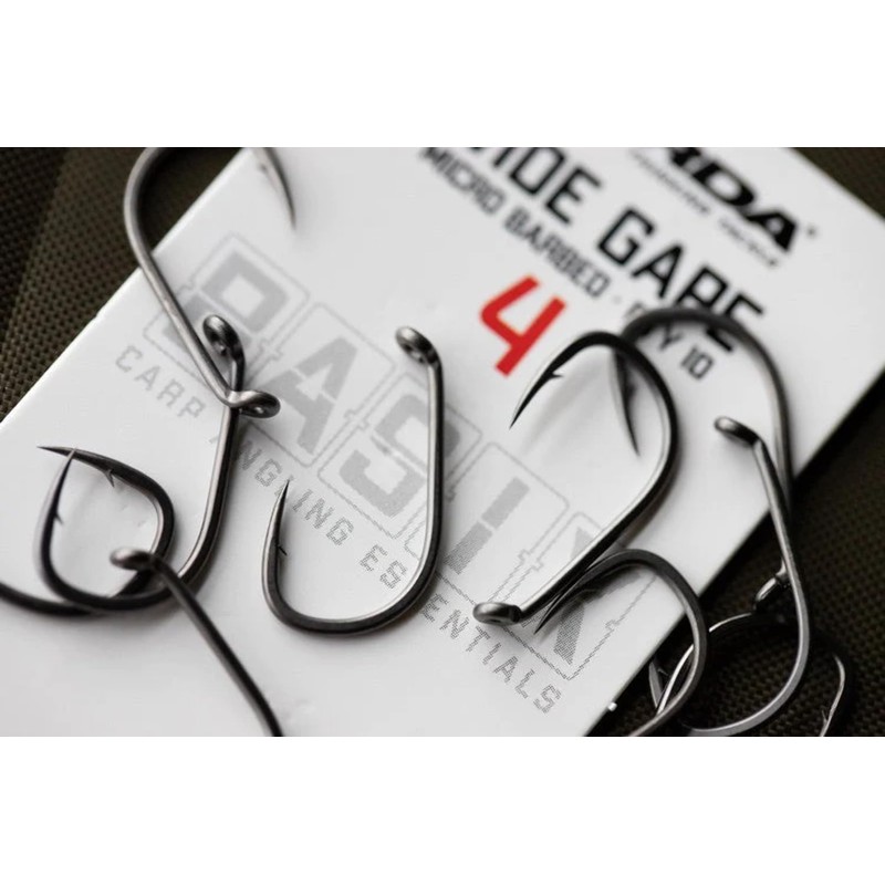 Korda Basix Wide Gape Barbless Size 4 KBX005 Hooks Fishing