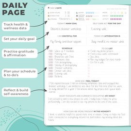 Clever Fox Self-Care Journal PRO – Wellness & Daily Reflection Notebook – Mental Health, Meditation & Mood Journal for Women, 7x10” (Turquoise)